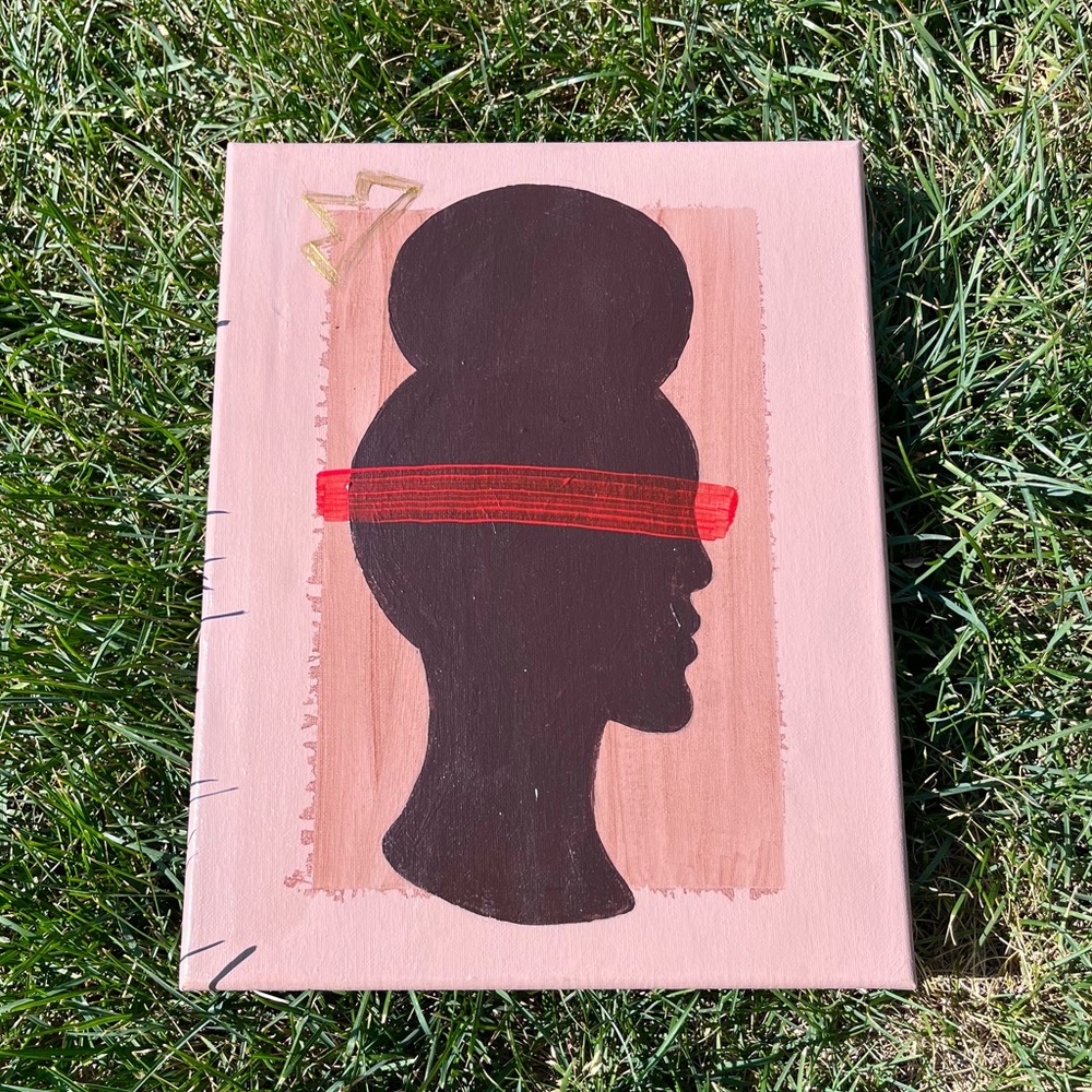 Black Women acrylic painting wall art 🤎
